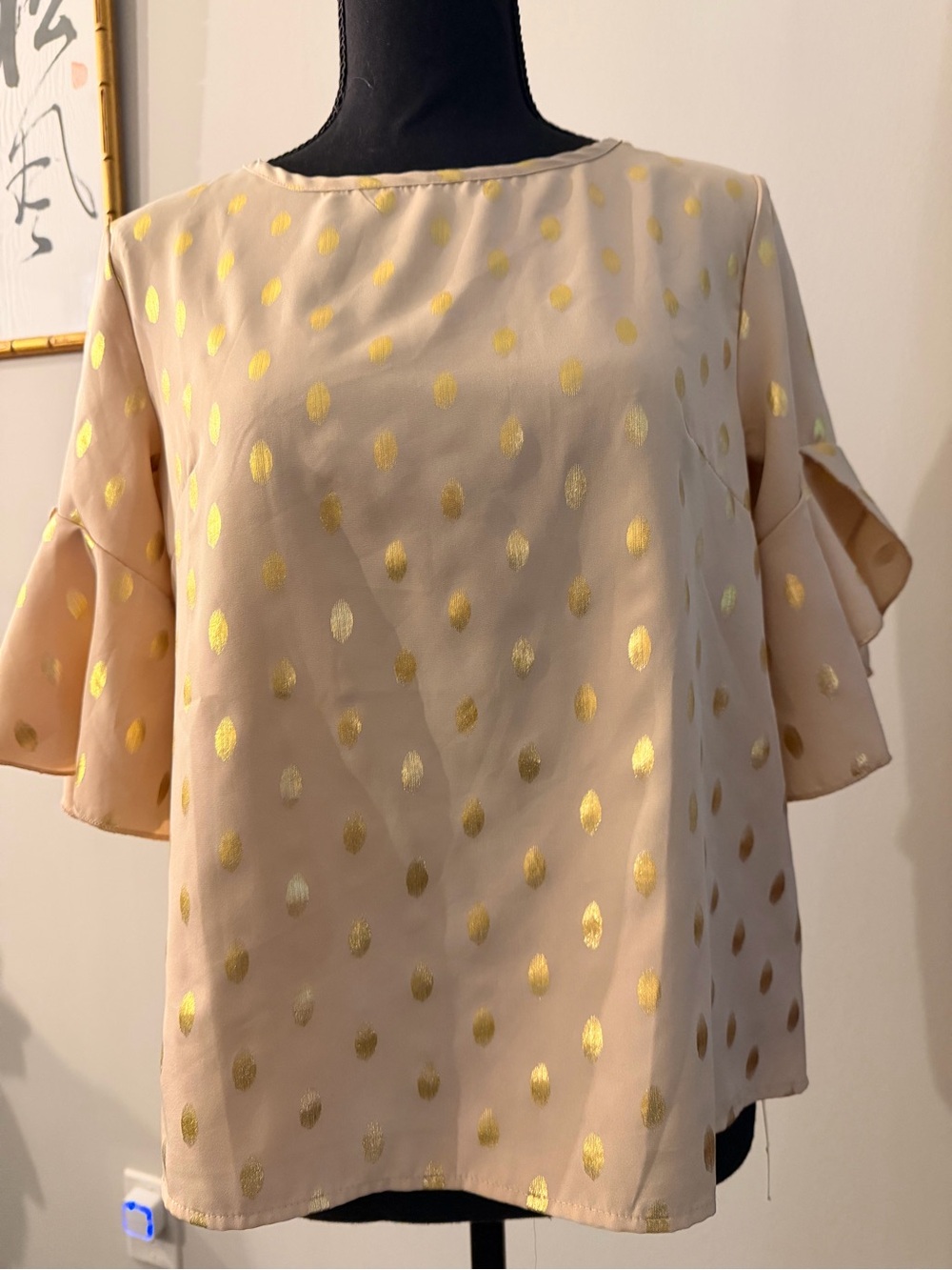 Women's Gold Dot Pink Blouse